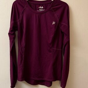 FILA Women's Rich Purple Long Sleeve Tee